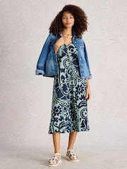 White Stuff Green Megan Jersey Dress - Image 1 of 6