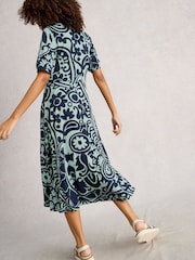 White Stuff Green Megan Jersey Dress - Image 3 of 6