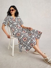 White Stuff White 100% Linen Dress - Image 3 of 6