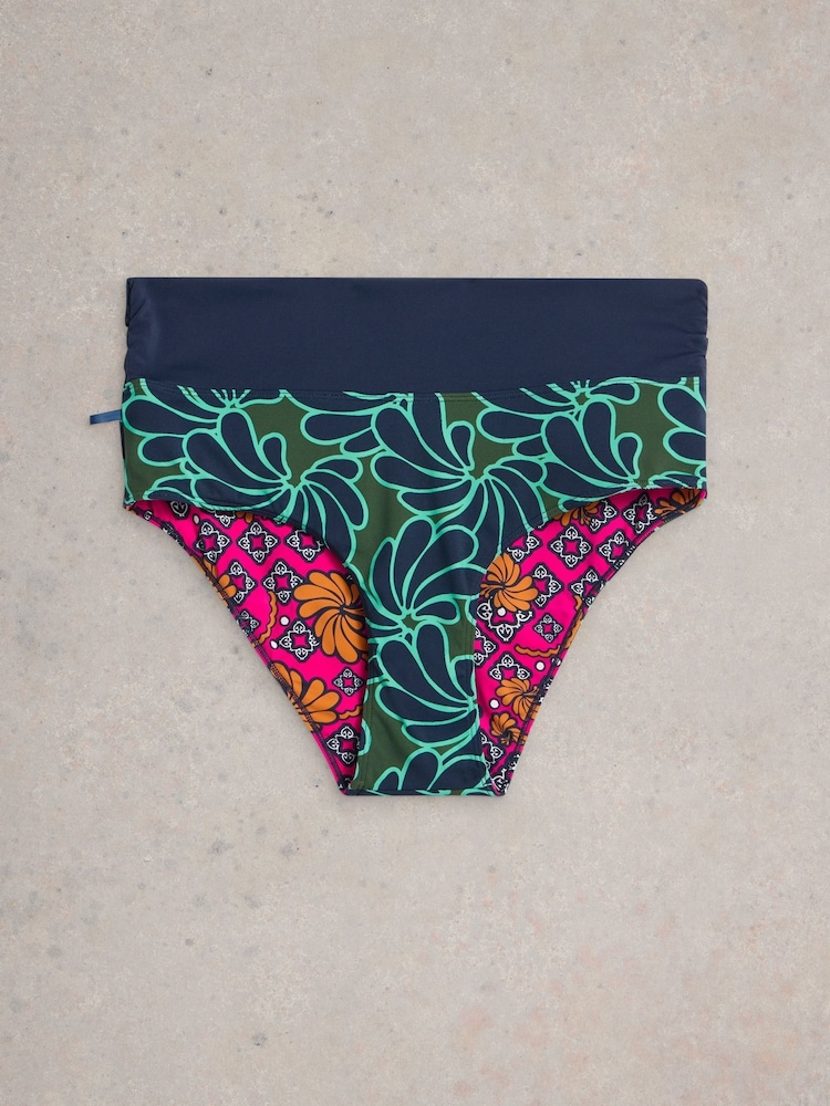 White Stuff Reversible Fold Down Bikini Bottoms - Image 5 of 7