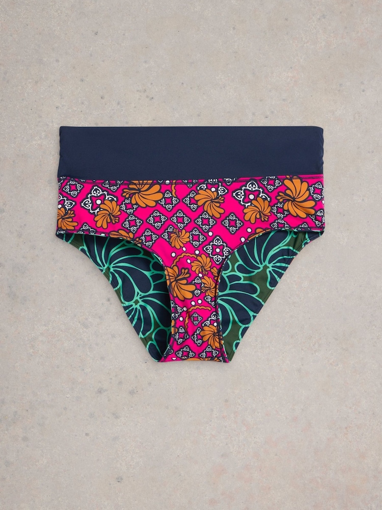 White Stuff Reversible Fold Down Bikini Bottoms - Image 6 of 7