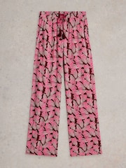 White Stuff Pink Belle Crinkle Wide Leg Trousers - Image 6 of 7