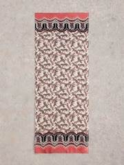 White Stuff Natural Lucinda Leopard Print Border Scarf - Image 2 of 3