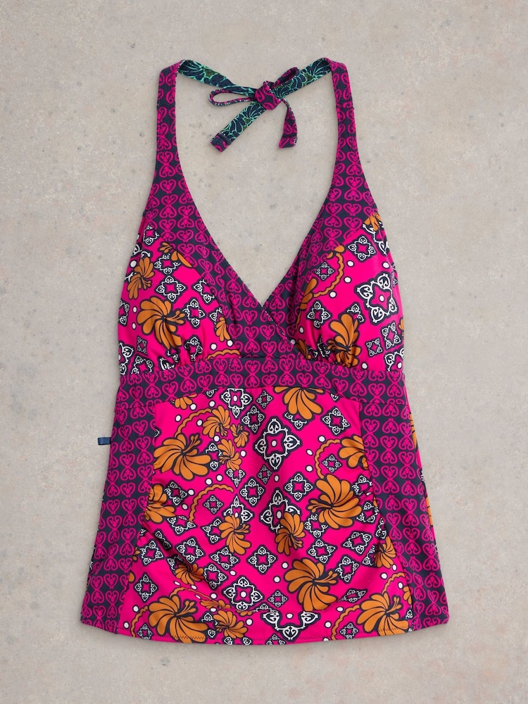 White Stuff Green Sunshine Reversible Tankini - Image 6 of 7