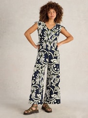 White Stuff Freya Jersey 100% Cotton Jumpsuit - Imagen 1 de 6