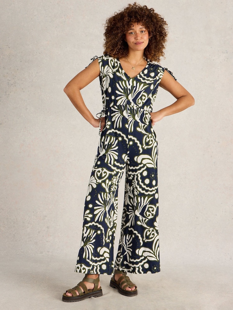 White Stuff Freya Jersey 100% Cotton Jumpsuit - Imagen 1 de 6