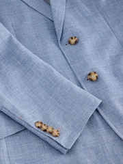 White Stuff Blue 100% Linen Jacket - Image 6 of 6