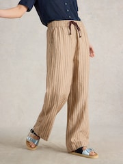 White Stuff Natural 100% Linen Belle Wide Leg Trousers - Image 2 of 6