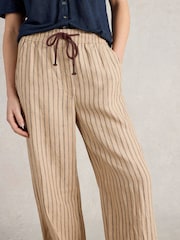 White Stuff Natural 100% Linen Belle Wide Leg Trousers - Image 4 of 6