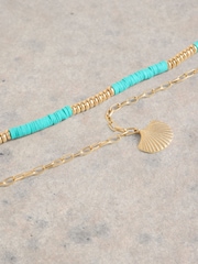 White Stuff Blue Multi Layer Shell Necklace - Image 2 of 2