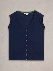 White Stuff Blue Naria Linen Blend Tank - Image 5 of 6