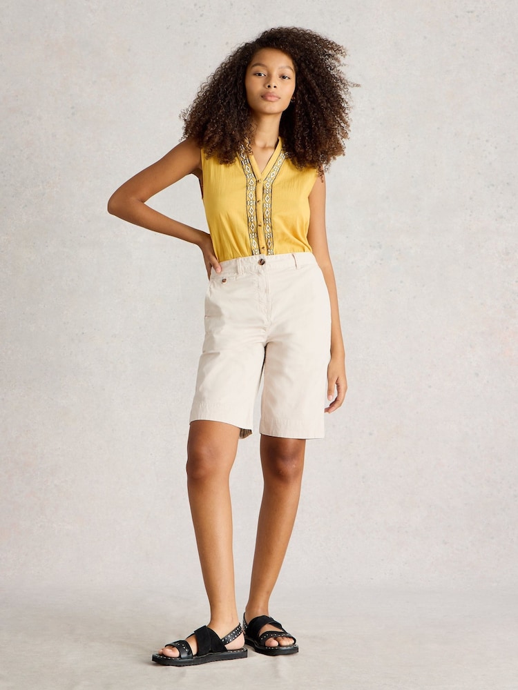 White Stuff Natural Hayley Chinos Shorts - Image 4 of 6