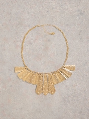 White Stuff Gold Tone Cleo Hammered Necklace - Image 1 of 2