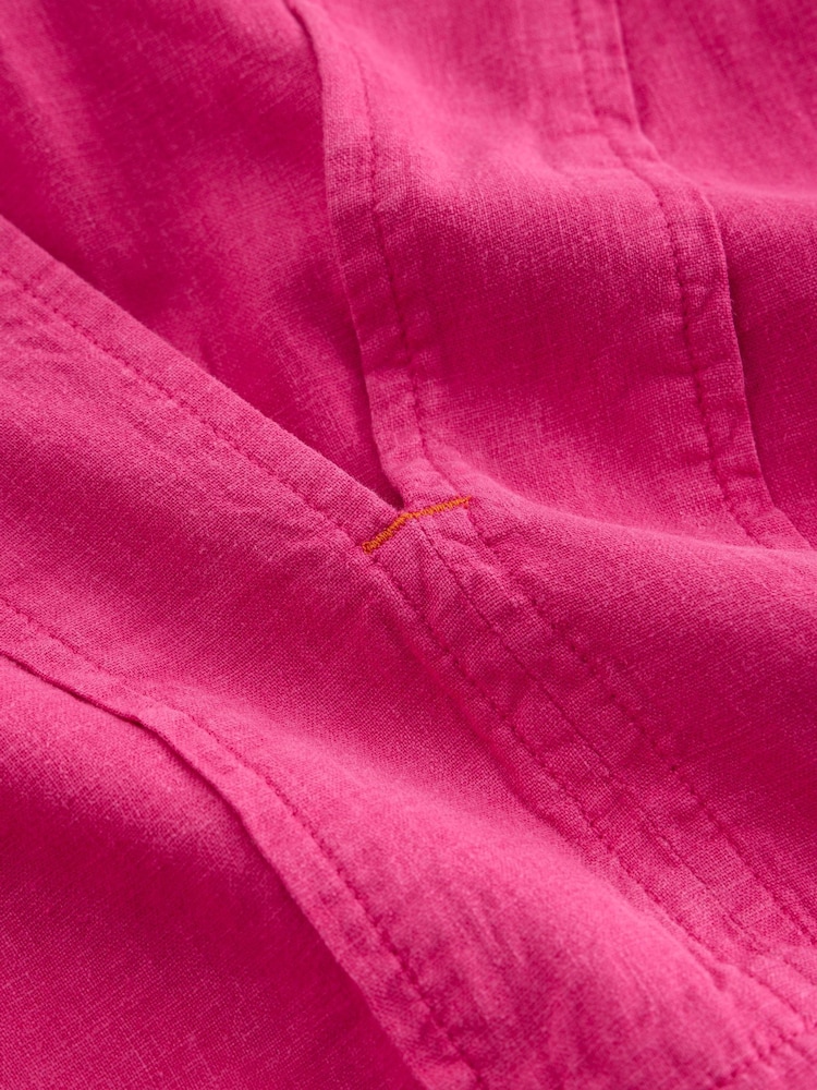 White Stuff Pink Marianne Linen Blend Dress - Image 2 of 2