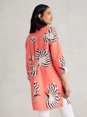 White Stuff Pink Dark Blake 100% Linen Tunic - Image 2 of 6