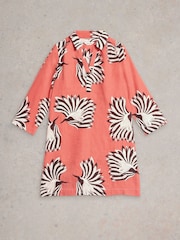 White Stuff Pink Dark Blake 100% Linen Tunic - Image 5 of 6