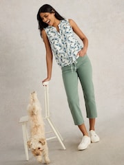 White Stuff White Tulip Sleeveless 100% Organic Cotton Shirt - Image 3 of 6