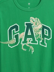Gap Green Dinosaur Graphic Short Sleeve T-Shirt (4-13yrs) - Image 3 of 3