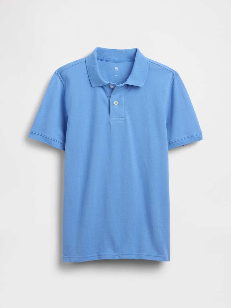 Gap Blue Pique Polo T-Shirt (4-12yrs) - Image 1 of 2