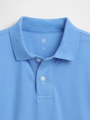 Gap Blue Pique Polo T-Shirt (4-12yrs) - Image 2 of 2