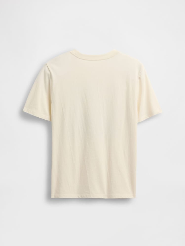 Gap Beige Shark Graphic Short Sleeve Crew Neck T-Shirt (4-13yrs) - Image 2 of 3