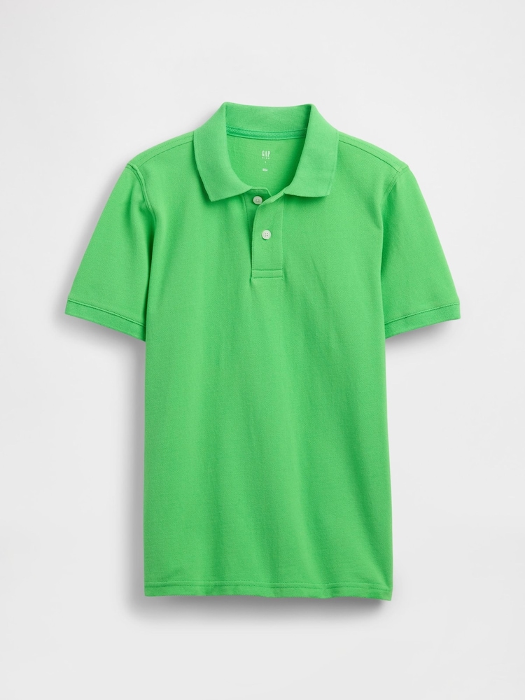 Gap Green Pique Polo T-Shirt (4-12yrs) - Image 1 of 2 Gap Green Pique Polo T-Shirt (4-12yrs) - Image 1 of 2