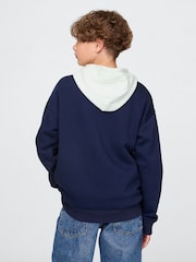 Gap White Relaxed Logo Colourblock Hoodie (4-13yrs) - Image 2 of 5