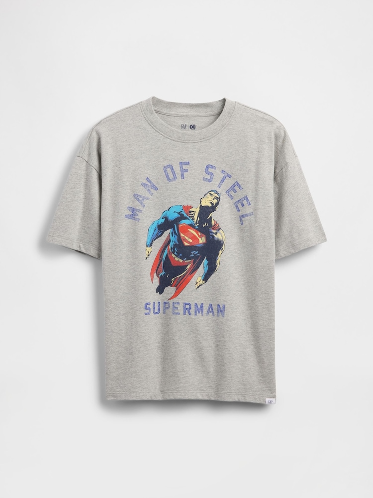 Gap Grey Superman Graphic Short Sleeve T-Shirt (4-13yrs) - Image 1 of 3