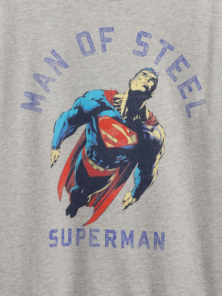 Gap Grey Superman Graphic Short Sleeve T-Shirt (4-13yrs) - Image 3 of 3