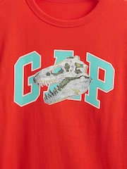 Gap Red Graphic Short Sleeve Crew Neck T-Shirt - Image 2 of 2