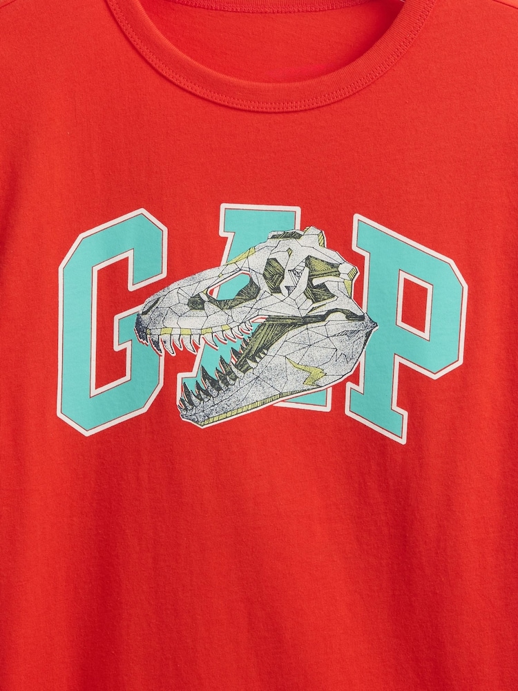 Gap Red Graphic Short Sleeve Crew Neck T-Shirt - Image 2 of 2 Gap Red Graphic Short Sleeve Crew Neck T-Shirt - Image 2 of 2