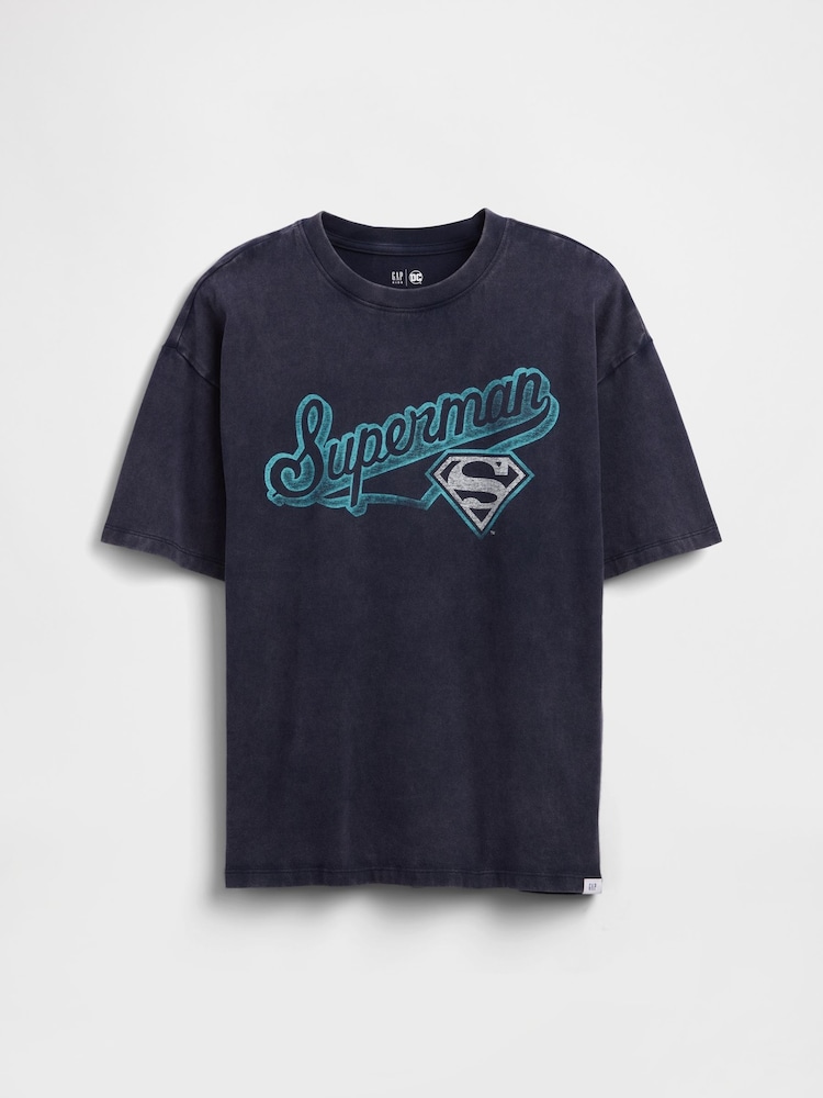 Gap Navy/Blue Superman Graphic Short Sleeve T-Shirt (4-13yrs) - Image 1 of 3 Gap Navy/Blue Superman Graphic Short Sleeve T-Shirt (4-13yrs) - Image 1 of 3