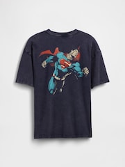 Gap Navy/Blue Superman Graphic Short Sleeve T-Shirt (4-13yrs) - Image 2 of 3