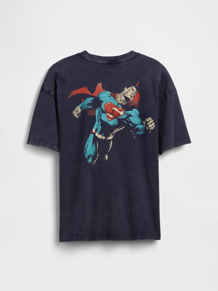 Gap Navy/Blue Superman Graphic Short Sleeve T-Shirt (4-13yrs) - Image 2 of 3