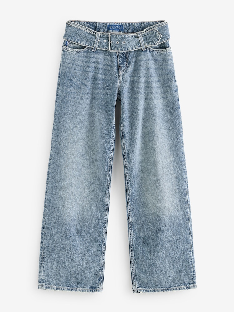 HUGO Blue Relaxed Fit Glory Mid Wash Denim Jeans - Image 1 of 1