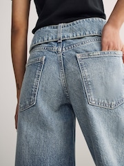 HUGO Blue Relaxed Fit Glory Mid Wash Denim Jeans - Image 5 of 6
