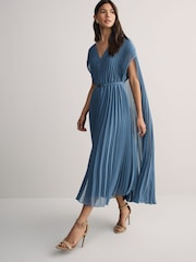 BOSS Dennya Pleated Cape Midi Dress - Imagem 2 de 5