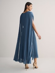 BOSS Dennya Pleated Cape Midi Dress - Imagem 3 de 5