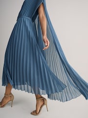 BOSS Dennya Pleated Cape Midi Dress - Imagem 5 de 5