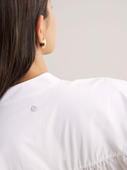 BOSS White Bales Puff Sleeve Blouse - Image 5 of 6