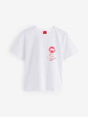 HUGO White Destrel Graphic Print T-Shirt - Image 1 of 1