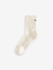 BOSS Pink Iconic Logo Ribbed Crew Socks 2 Pack - Image 3 of 3