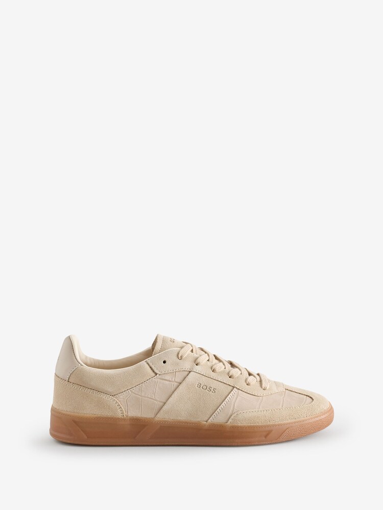 BOSS Brown Brenta Tenn Suede Court Trainers - Image 1 of 1