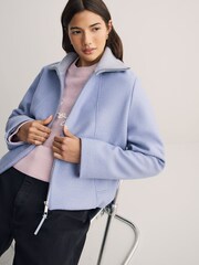 BOSS Grey Cundalini Wool Cropped Bomber Jacket - Image 2 of 6