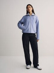 BOSS Grey Cundalini Wool Cropped Bomber Jacket - Image 3 of 6