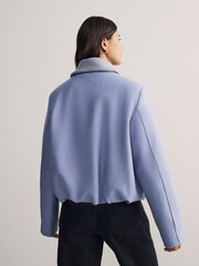 BOSS Grey Cundalini Wool Cropped Bomber Jacket - Image 4 of 6