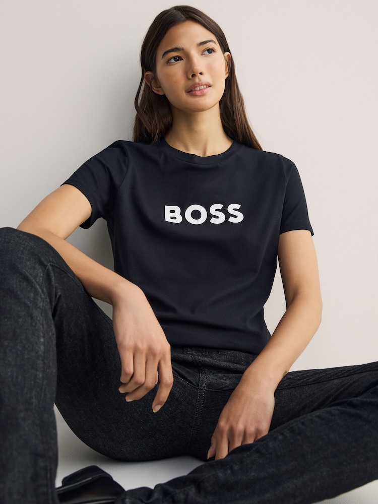 BOSS Black Large Slim Fit Logo T-shirt - Image 2 of 5