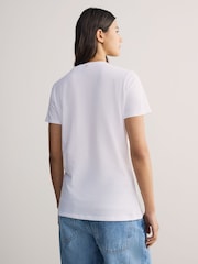 BOSS White Large Slim Fit Logo T-shirt - Image 3 of 5