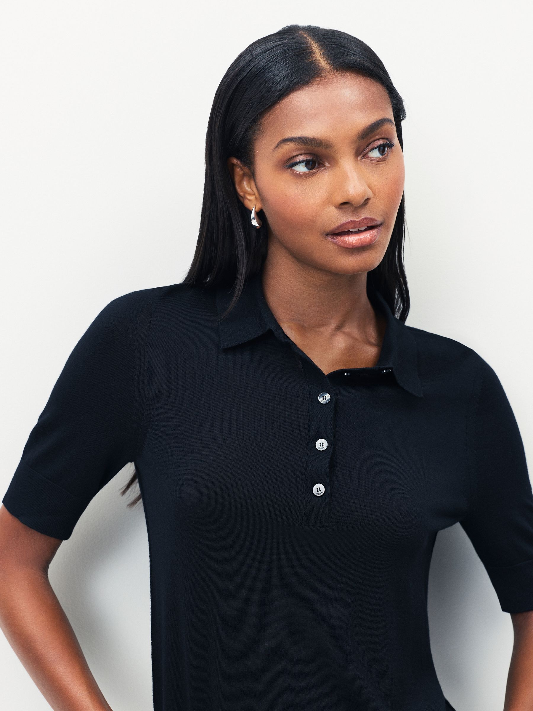 Buy BOSS Black Fidenka Knit Polo Shirt from Next USA
