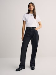 HUGO Black Elyah Straight Fit Denim Jeans - Image 3 of 7